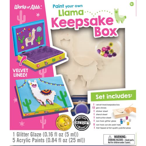 Classic Wood Paint Kit - Llama Keepsake Box