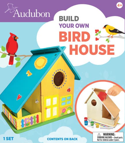 Audubon - Bird House Buildable Wood Paint Kit