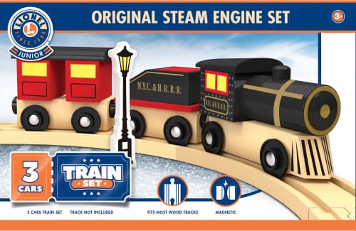 Lionel - Original Steam Engine 3pc Wood Toy Train 