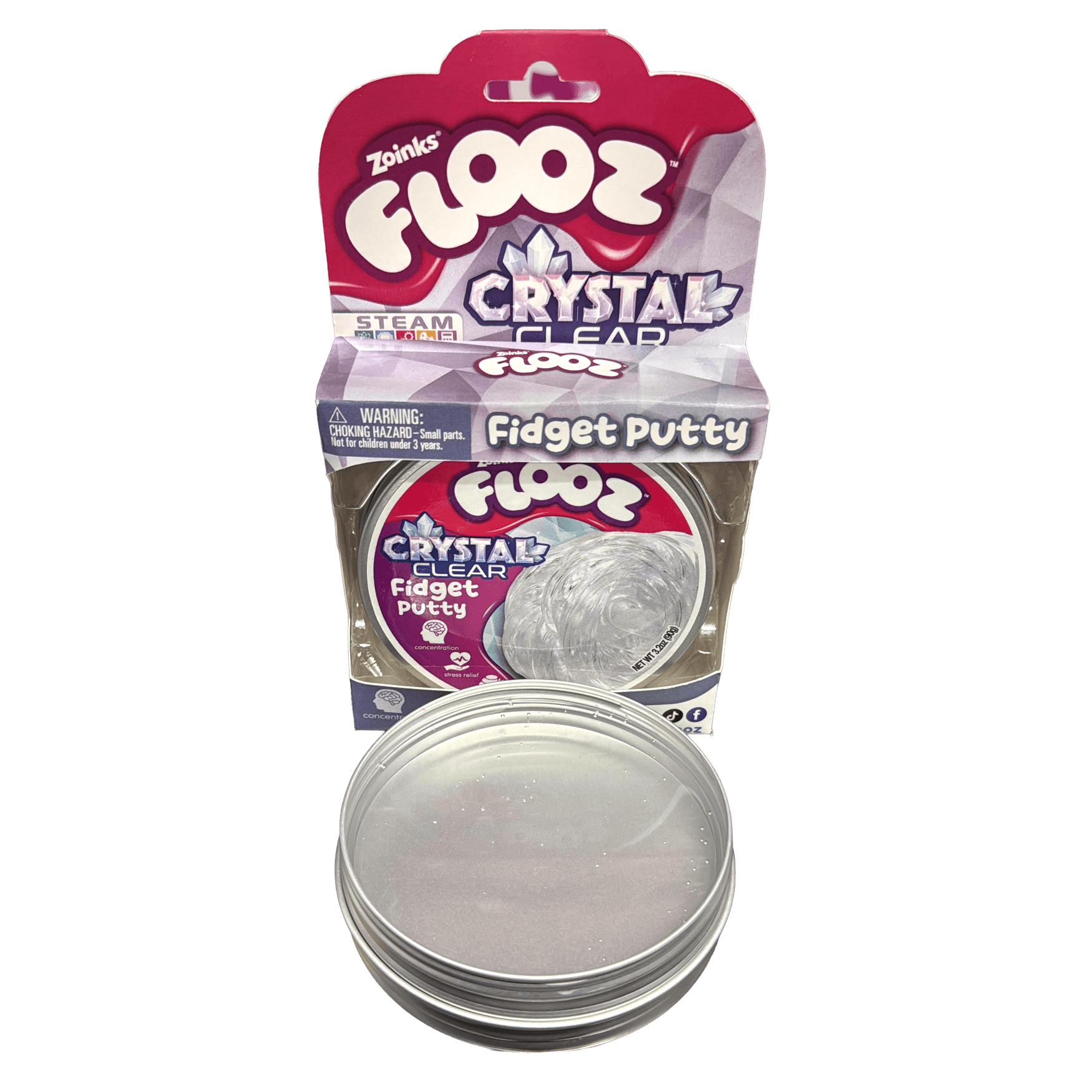 Flooz Crystal Clear Fidget Putty