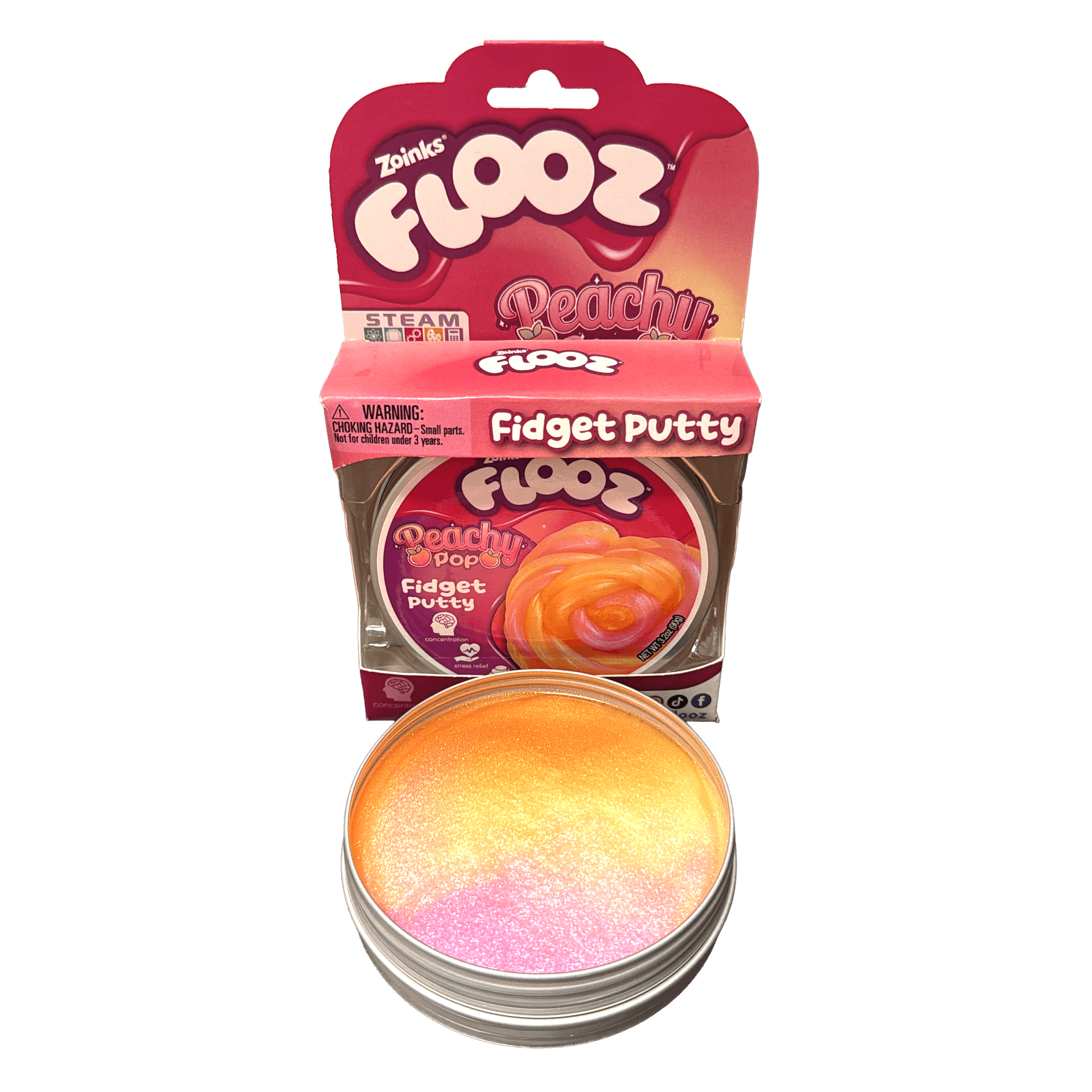 Flooz Peachy Pop Fidget Putty