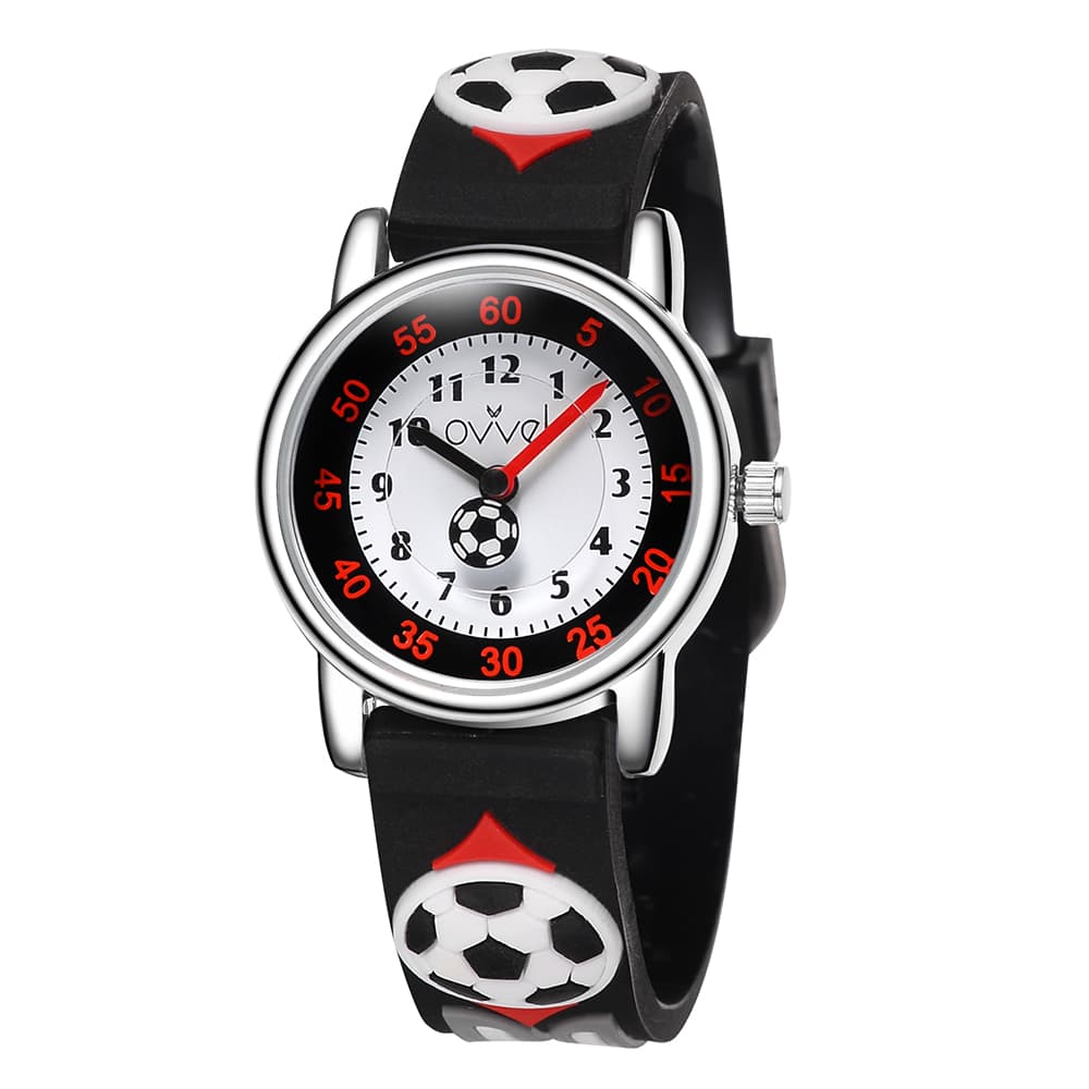 Ovvel Boys Analog Watch for kids – Black Soccer