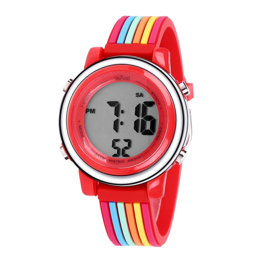 Ovvel Girls Digital Wristwatch - Colored Stripes