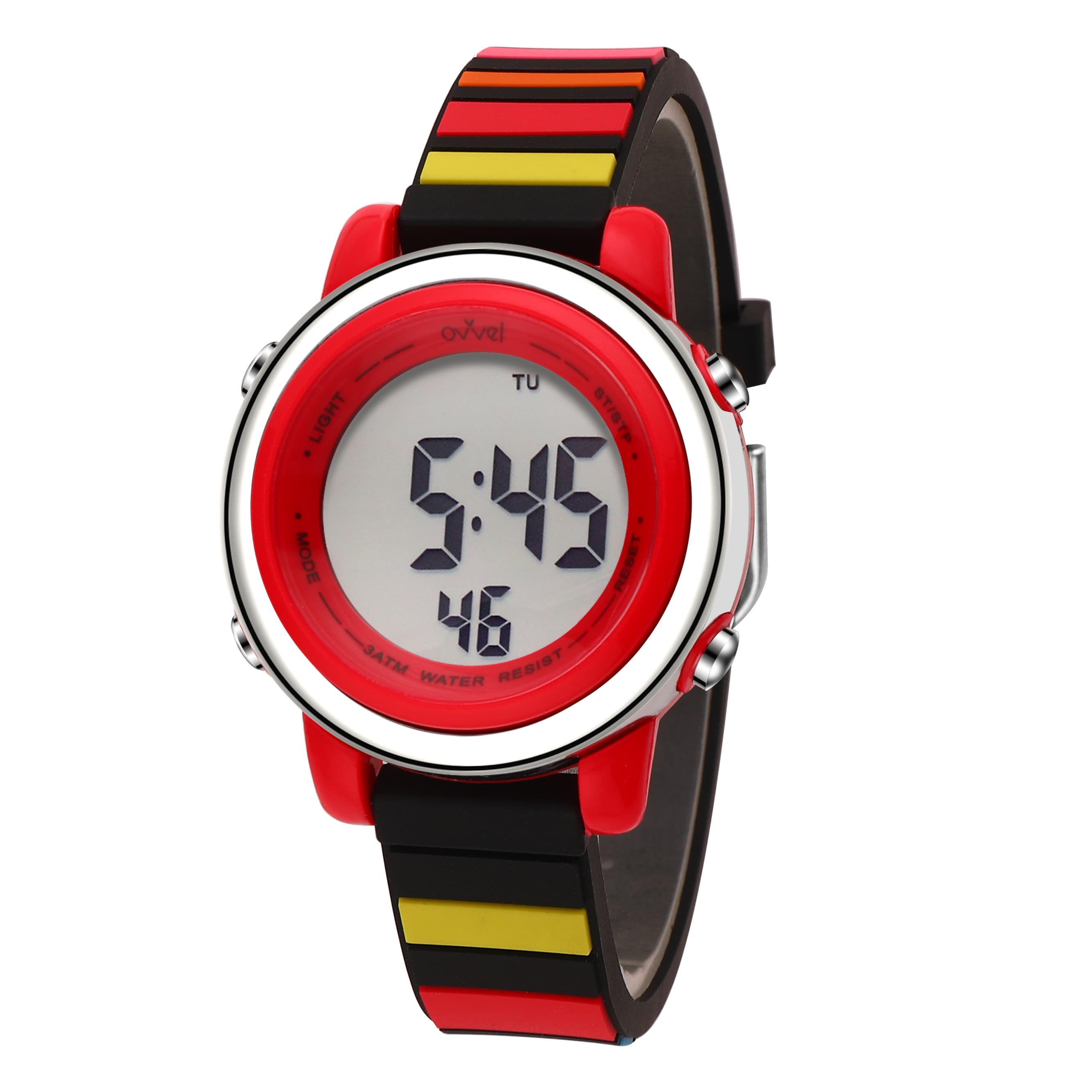Ovvel Girls Digital Wristwatch - Colored Stripes