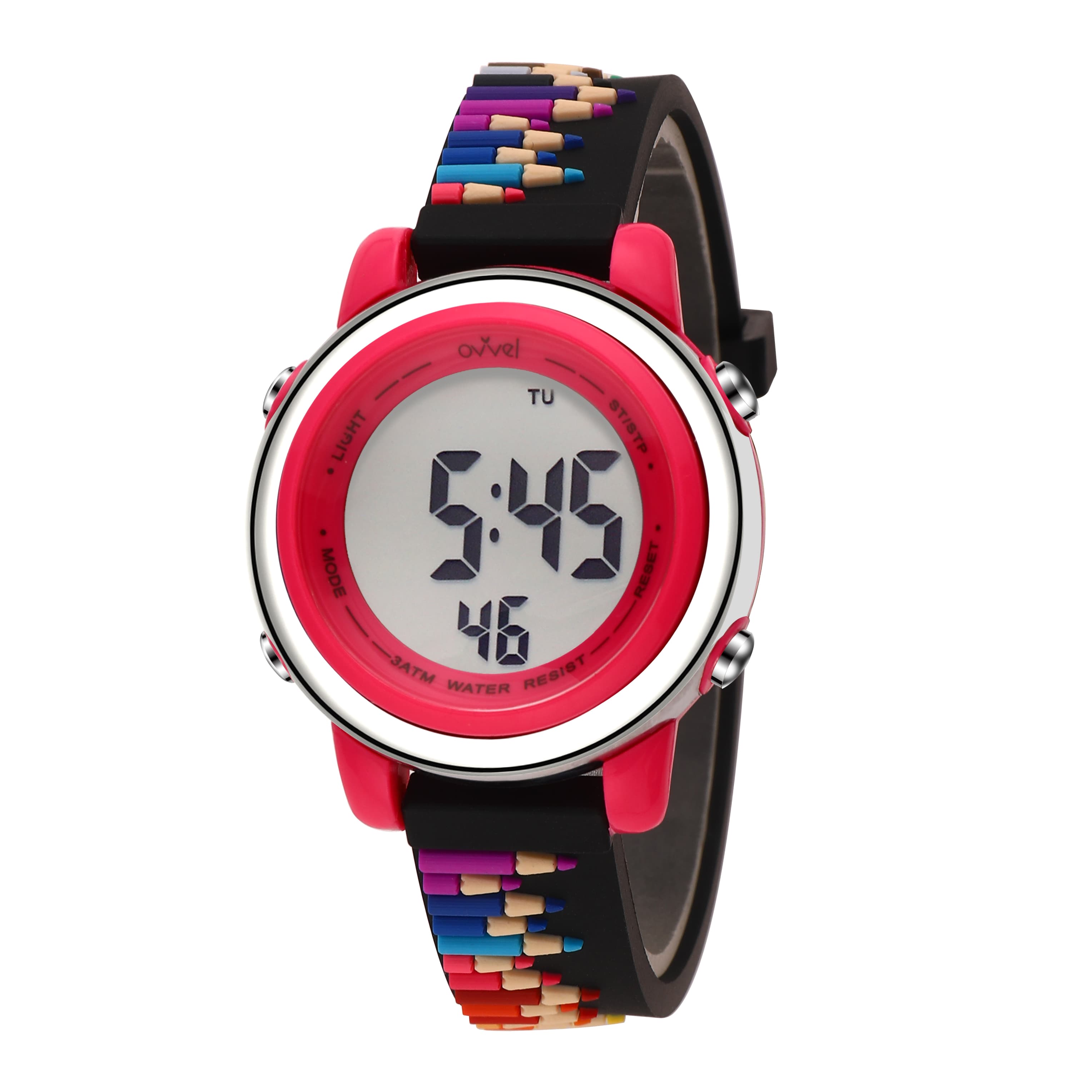 Ovvel Girls Digital Wristwatch - Colored Pencils