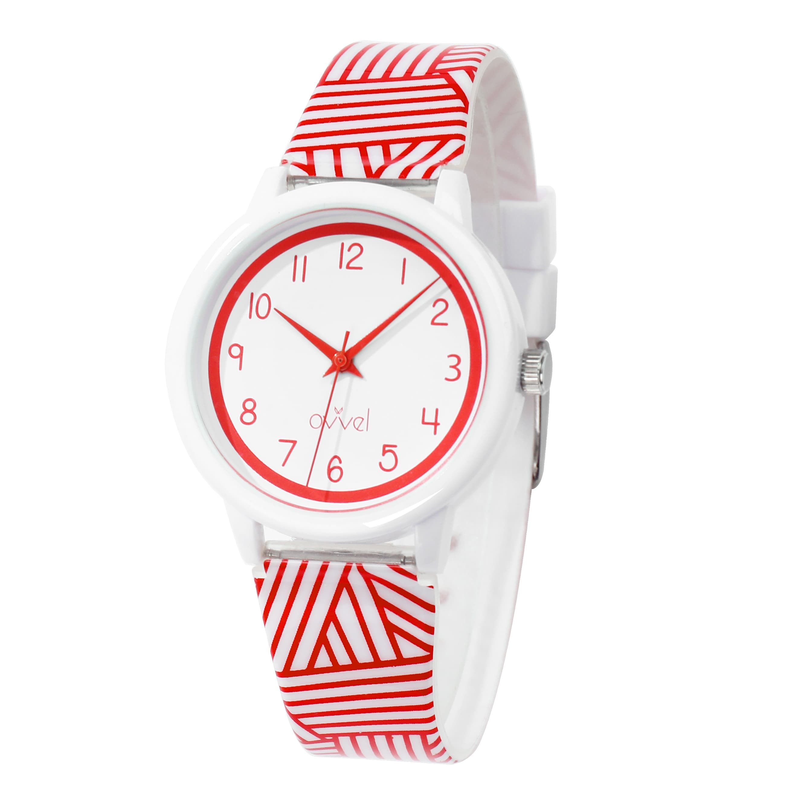 Ovvel Girls Teens Analog Watch - Red & White