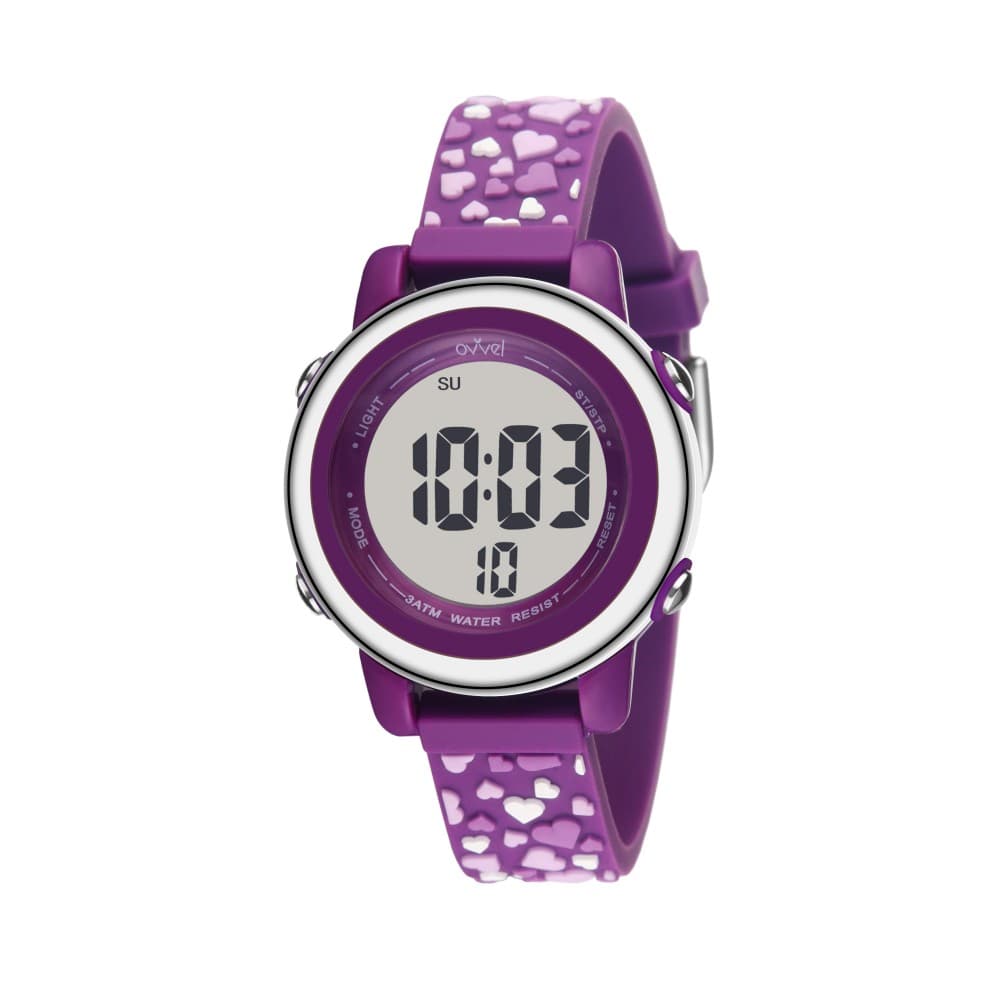 Ovvel Girls Digital Wristwatch - Plum Passion
