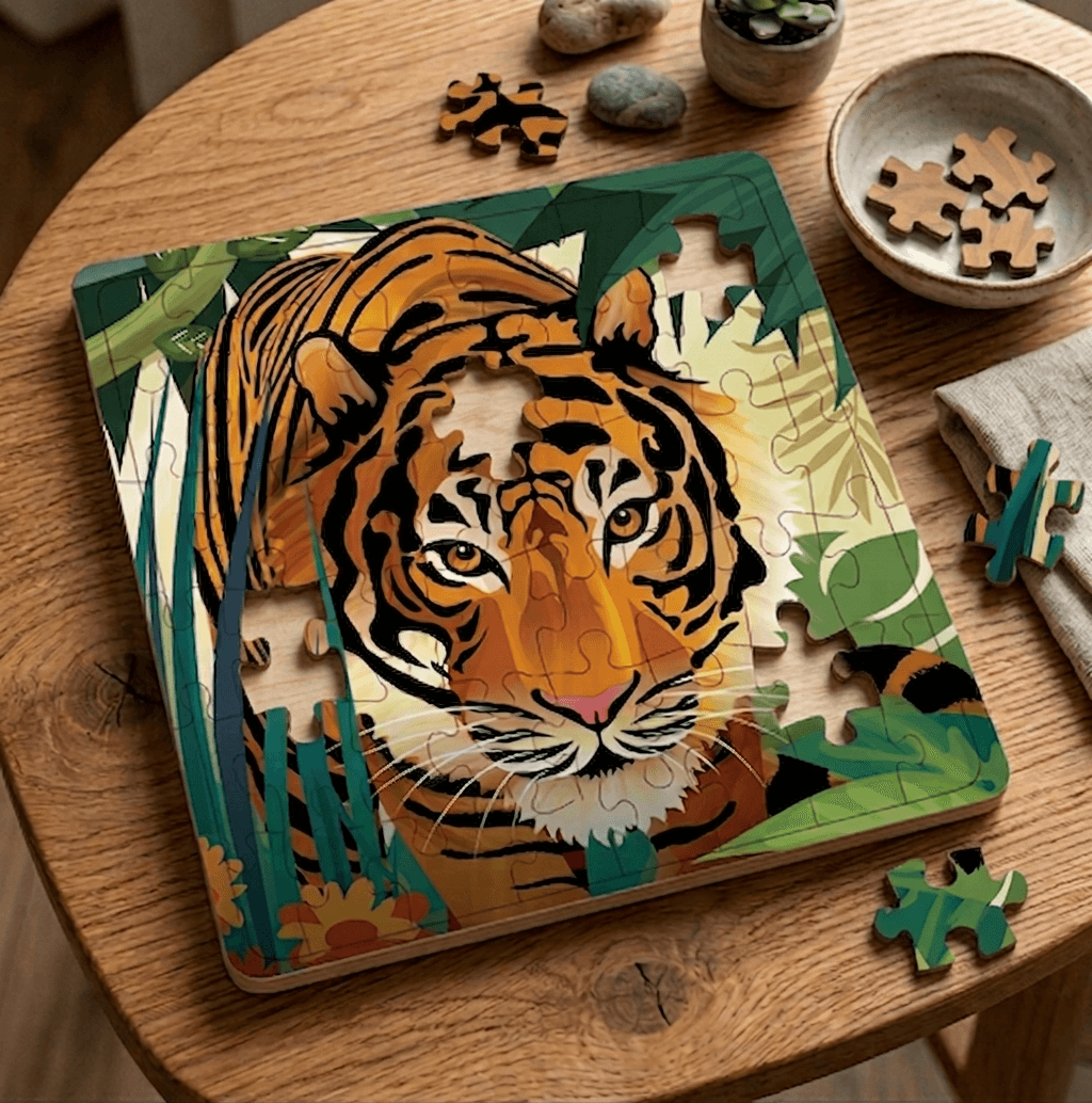 WildinColor – 48 PC Wood Puzzle – Tiger