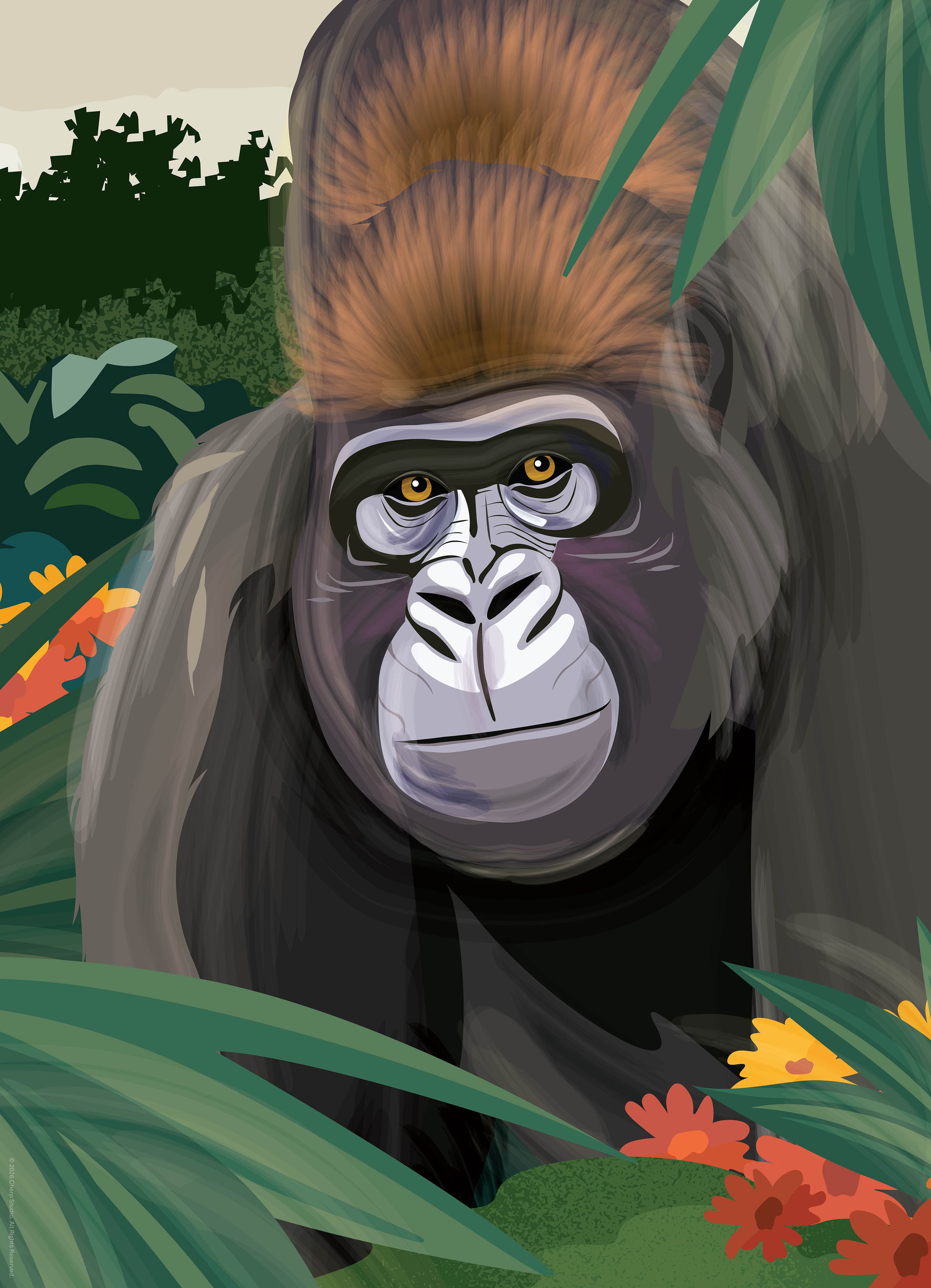 WildinColor – 500 PC puzzle – Gorilla